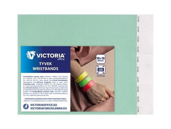 Victoria Identifikačné náramky, 3/4", tyrkysová, tyvek