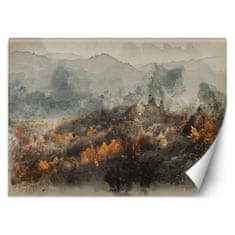 shumee Fototapeta, Jesenný les v hmle, akvarelová abstrakcia - 100x70