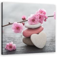 shumee Obraz na plátne, kameň Zen Cherry Blossom Heart - 30x30