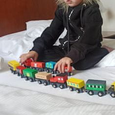 Kruzzel Drevený vláčik pre deti 12 vagónov