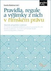 Kamila Bubelová: Pravidla, regule a výjimky z nich v římském právu