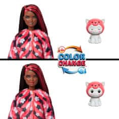 Barbie Cutie Reveal Barbie v kostýme - mačiatko v červenom kostýme pandy HRK22