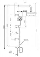 Invena Sprchový stĺp elea (AU-82-001-M)