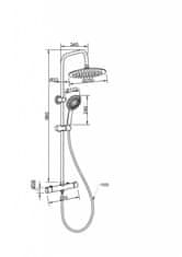 Invena Sprchový stĺp musta s termostatickou batériou chróm (AU-84-001-X)