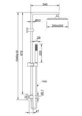 Invena Sprchový stĺp s termostatickou batériou svart (AU-85-004-X)