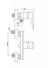 Invena Sprchová batéria dokos biela/chróm (BN-19-002-V)