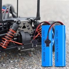 YUNIQUE GREEN-CLEAN 2 ks lítium-iónové batérie 3.7V 3000mAh konektor SM-2P kompatibilný s DE45 DE42 1:14 Off-Road & Drift Racing