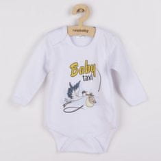 NEW BABY Body s potlačou Baby taxi 50 Biela