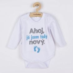 NEW BABY Body s potlačou Ahoj, já jsem tady nový. 62 (3-6m) Tyrkysová