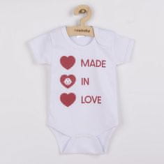 NEW BABY Body s potlačou MADE IN LOVE 50