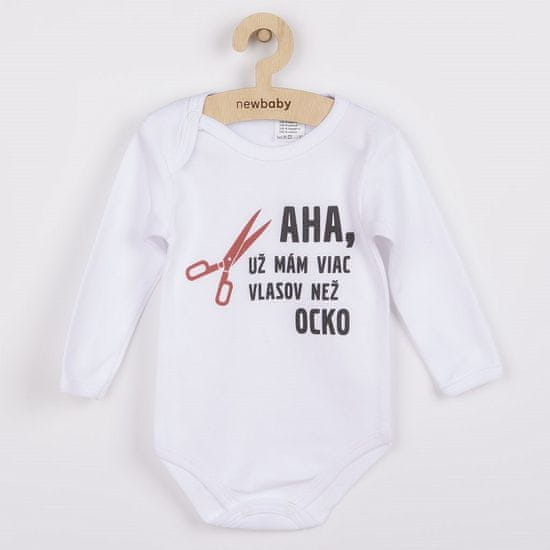 NEW BABY Body s potlačou Viac vlasov než ocko