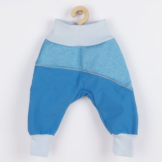 NEW BABY Softshellové dojčenské nohavice modré