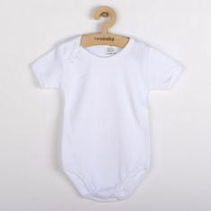 NEW BABY Luxusné bavlnené body krátky rukáv - biele 86 (12-18m) Biela