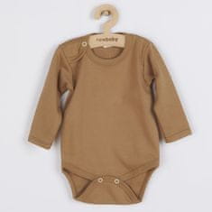 NEW BABY Dojčenské body Classic II moccacino 56 (0-3m) Hnedá