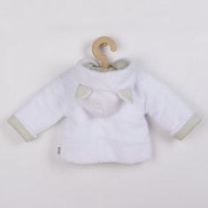 NEW BABY Luxusný detský zimný kabátik s kapucňou Snowy collection 56 (0-3m) Biela