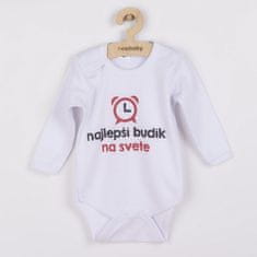 NEW BABY Body s potlačou najlepší budík na svete 68 (4-6m) Červená