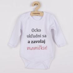 NEW BABY Body s potlačou a zavolaj MAMIČKU! 80 (9-12m) Biela