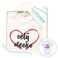 NEW BABY Body s potlačou celý otecko - darčekové balenie 80 (9-12m) Červená