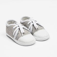 NEW BABY Dojčenské tenisky capačky jeans sivá 0-3 m 0-3 m Sivá
