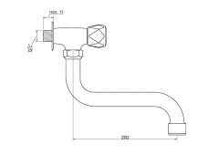 Invena Nástenný ventil ram. 200 modena (BU-63-F5S-L)