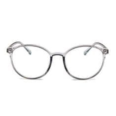 Sunmania Sivé číre imidžové okuliare "Oldfashion"