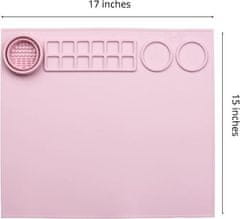 JOJOY® Skladacia multifunkčná silikónová podložka na maľovanie a tvorenie (38x43 cm) – ružová | ARTMAT