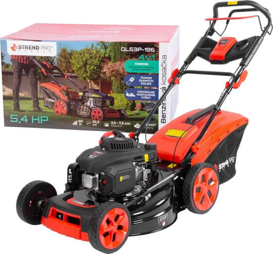 STREND PRO GARDEN Kosačka Strend Pro QL53P-196, benzínová, 4,0 kW, záber 53,3 cm, s pojazdom, LONCIN