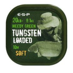 E.S.P ESP šnúrka Tungsten Loaded 10m 20lb 9,1kg Weedy Green Soft