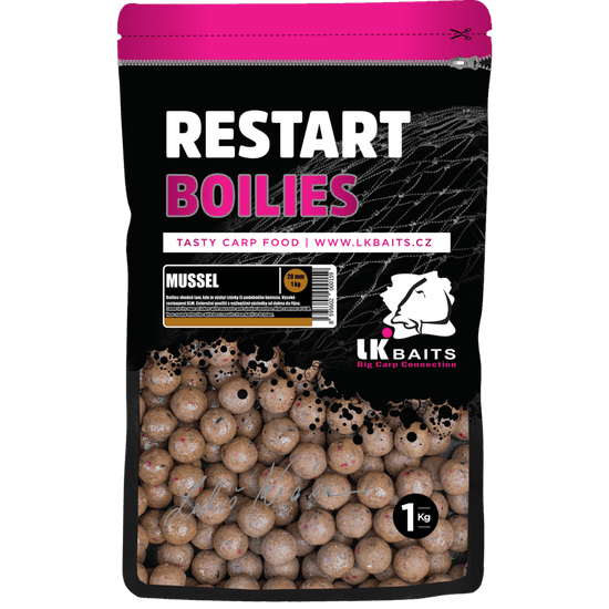 Lk Baits ReStart Boilies Mussel 24mm, 1kg