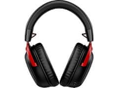 HP HyperX Cloud III/USB-C/Drôt/USB/Bezdrôt/Čierna-červená