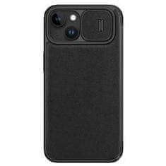 Nillkin Qin Book PRO Plain Leather Puzdro pre Apple iPhone 15 Classic Black