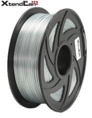 XtendLan PLA filament 1,75mm lesklý strieborný 1kg