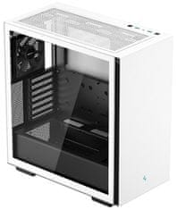 DEEPCOOL skriňa CH510 WH / E-ATX / 120 mm fan / 2xUSB 3.0 / tvrdené sklo / biela