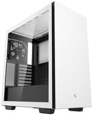 DEEPCOOL skriňa CH510 WH / E-ATX / 120 mm fan / 2xUSB 3.0 / tvrdené sklo / biela