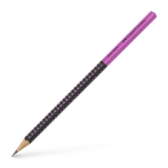 Faber-Castell Grafitová ceruzka Grip Two Tone - bez gumy, HB, ružová/čierna, 12 ks