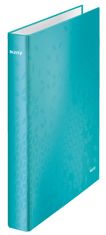 LEITZ Štvorkrúžkový zakladač WOW - A4, laminovaný kartón, chrbát 4,0 cm, ľadovo modrý