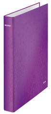 LEITZ Štvorkrúžkový zakladač WOW - A4, laminovaný kartón, chrbát 4,0 cm, purpurový