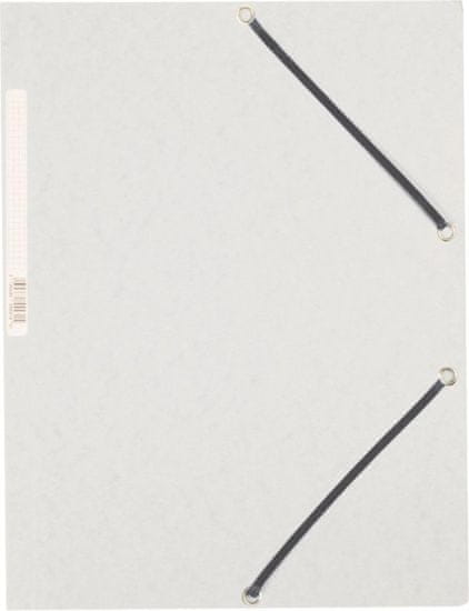 Q-Connect Dosky s chlopňami a gumičkou - A4, biele, 10 ks
