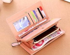 Camerazar Veľká dámska peňaženka z ekologickej umelej kože, praktická pre iPhone, 19x10x3 cm - možnosť 2