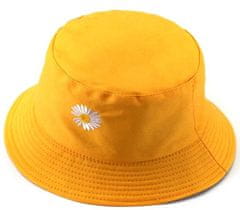 Camerazar Obojstranný rybársky klobúk BUCKET HAT, čierno-žltý, polyester a bavlna, univerzálna veľkosť 55-59 cm