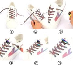 Camerazar Elastické šnúrky do topánok s magnetickou sponou, hnedé, dĺžka 100 cm