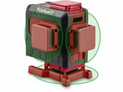 Fortum Laser líniový, krížový samonivelačný, zelený, 3D (3x360°), Li-ion akumulátor, USB nabíjanie, FORTUM