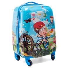 Rogal Modrý detský kufor na kolieskach "Cyclist" - veľ. M