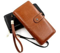 Camerazar Veľká priestranná dámska peňaženka, elegantná ekologická umelá koža, 19,3x9,5x3,5 cm