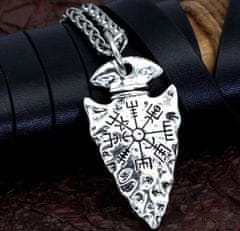 Camerazar Pánsky náhrdelník s hrotom šípu, striebro, zliatina kovov, 60 cm