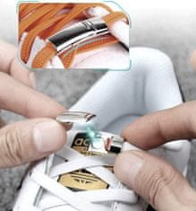 Camerazar Elastické šnúrky do topánok s magnetickou sponou, hnedé, dĺžka 100 cm