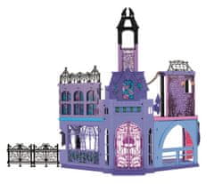 Monster High Strašidelná škola monsteriek, domček pre bábiky, 35 kúskov nábytku a doplnkov HLP88