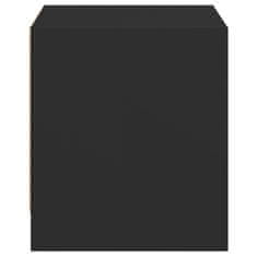 Petromila vidaXL Nočné skrinky so sklenenými dvierkami 2 ks čierne 35x37x42 cm