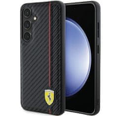 Ferrari Zadný kryt Carbon Printed Line FEHCS24SN3DUR pre Samsung Galaxy S24 Black