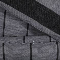 Vidaxl Súprava obliečok na paplón tmavosivá 240x220 cm bavlna